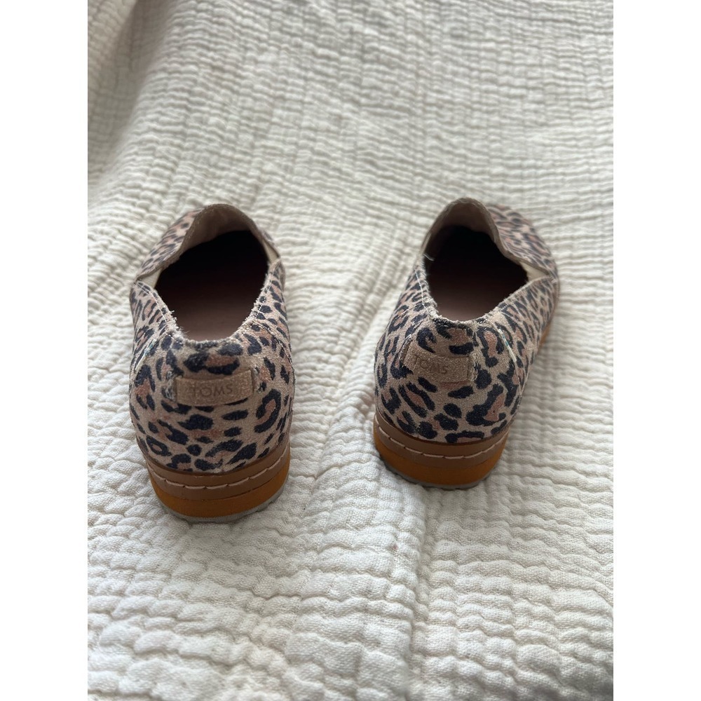 TOMS WOMEN'S PALMA LEATHER WRAP SLIP-ON SHOES Leopard Print Size 8 - Picture 6 of 7